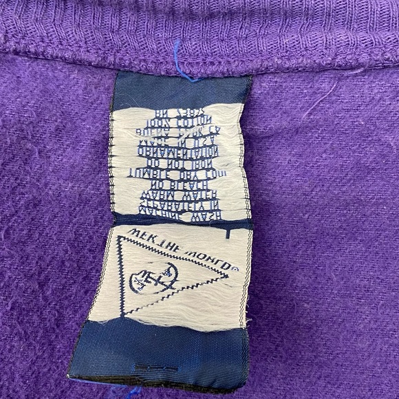 WEK THE WORLD Sweatshirt Womens Size 1 Purple Skiing Vail Vintage Mock Collar - Picture 5 of 9